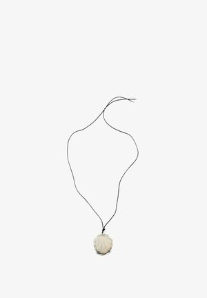 Massimo Dutti, SHELL AND STONE PENDANT NECKLACE - Collier - silver-coloured
