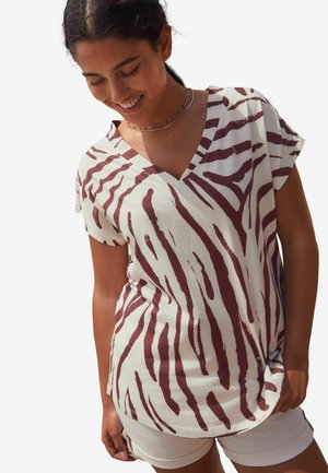 Next Printtipaita - brown white zebra print