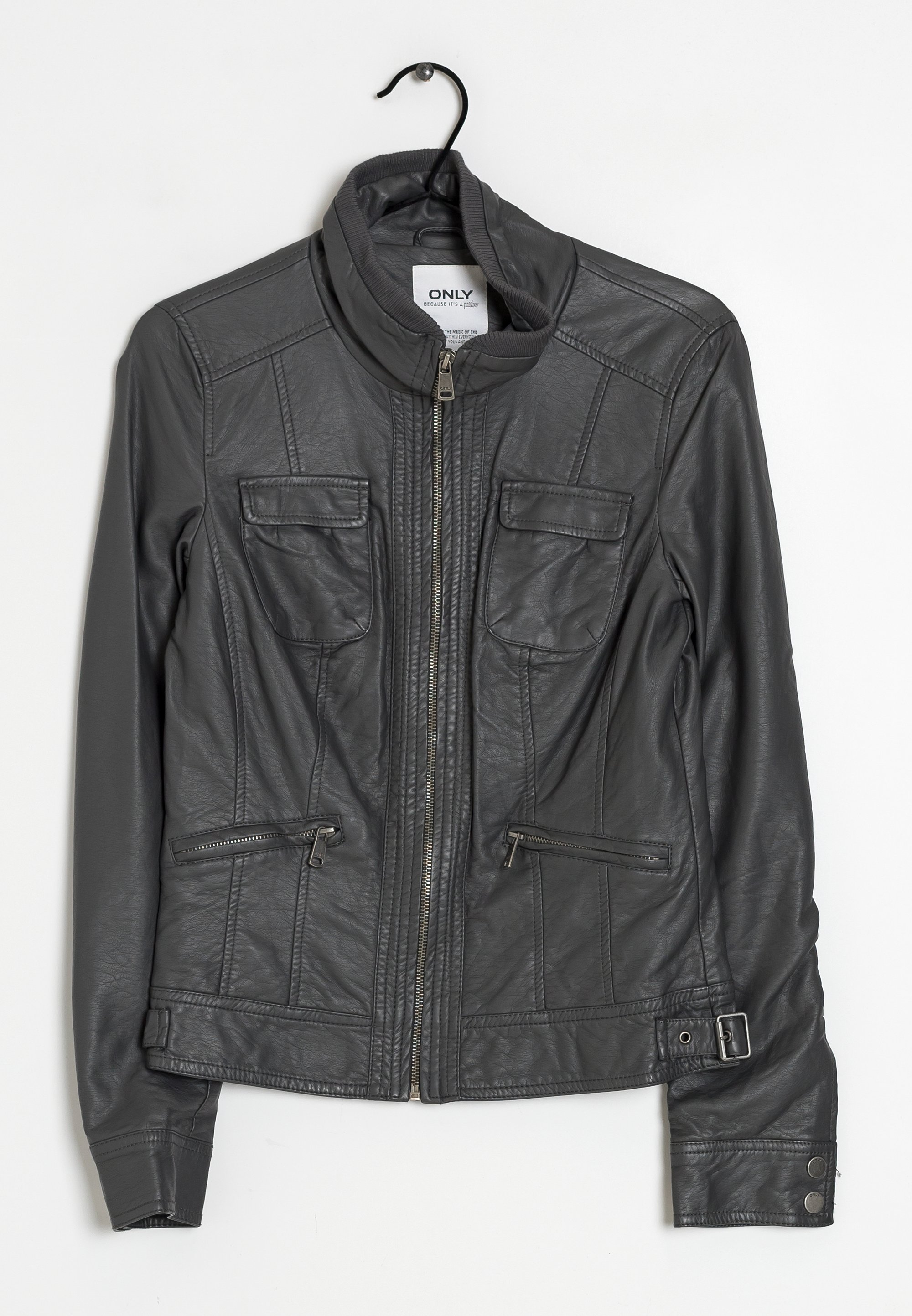 ONLY Veste en similicuir grey/gris (Seconde main) ZALANDO