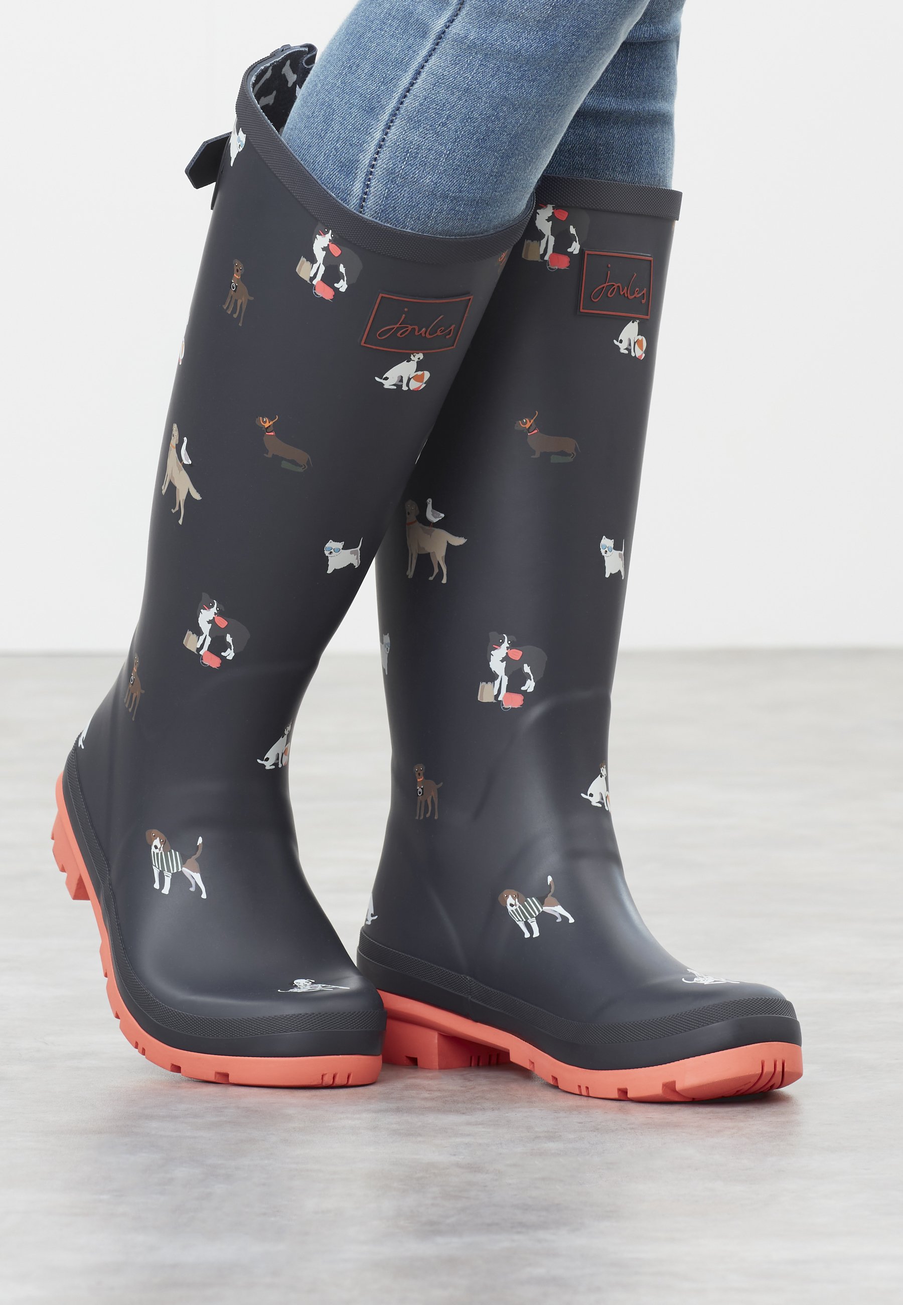 Tom Joule WELLY PRINT - Botas de agua - navy beach dogs/azul marino -  Zalando.es