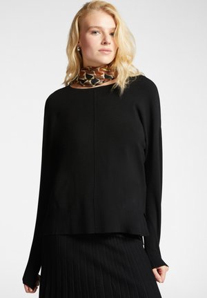 CON BORDO - Maglione - nero