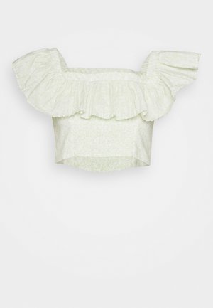 Malina EDIE FRILL - Top - floral mist mint