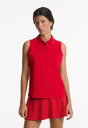 SLEEVELESS PIQU� POLO - Pikeepaita - red