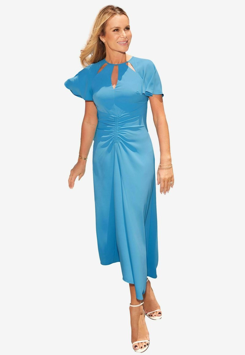 Lipsy RUCHED FRONT KEYHOLE CUT OUT REGULAR FIT - Rochie de zi - blue