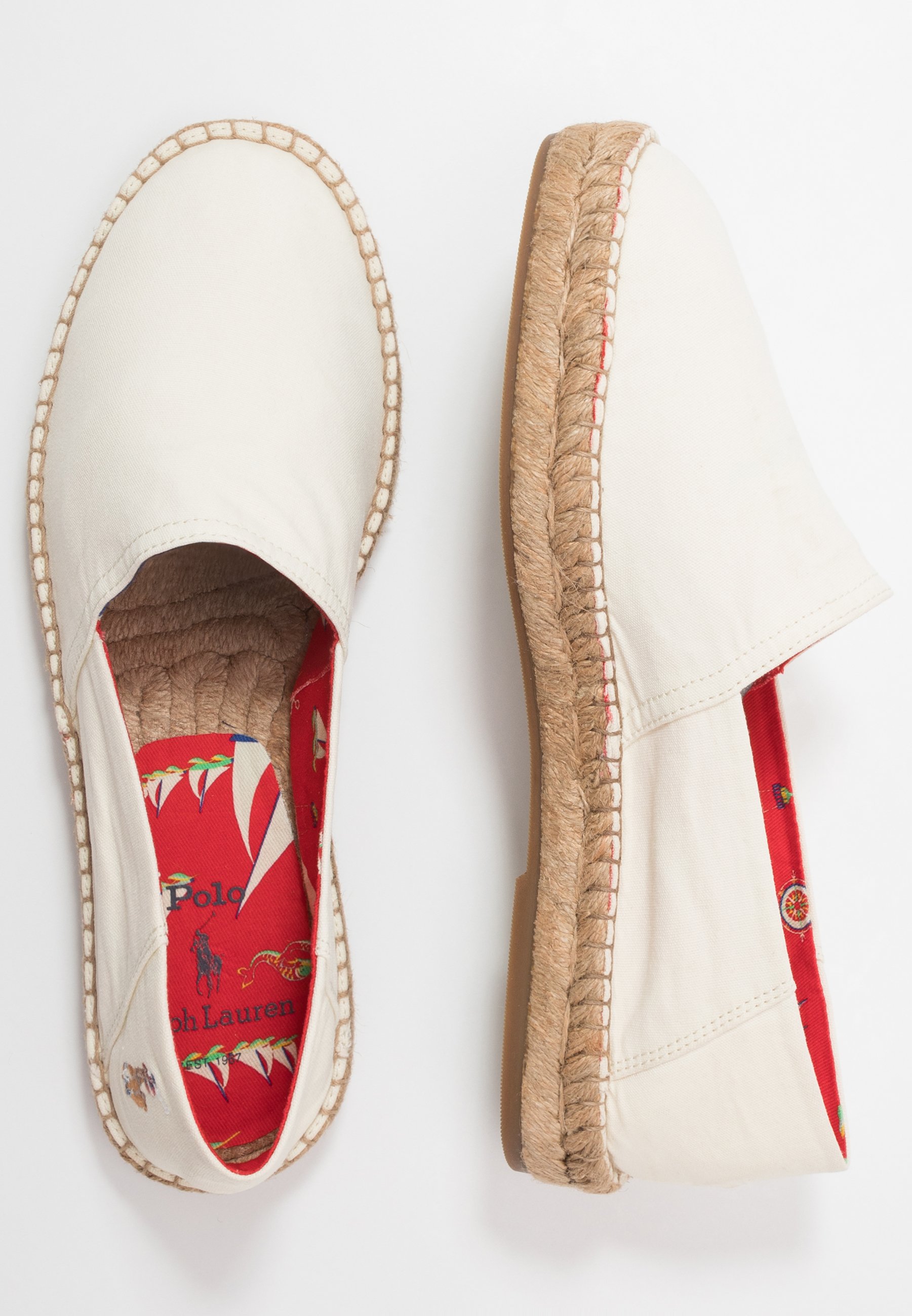 Polo Ralph Lauren CEVIO - Espadrilles - chic creme/blanc - ZALANDO.FR