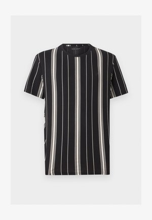 Pier One, SHORT SLEEVES STRIPES T-SHIRT - T-Shirt print - black/white