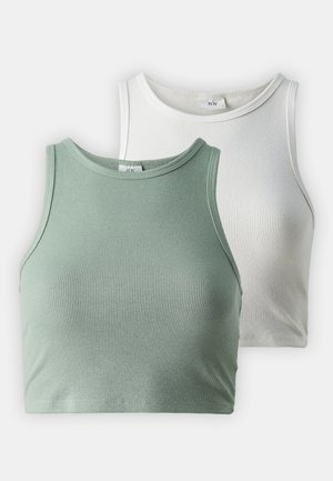 JDY JDYSOFIA CROP TANK 2 PACK - Top - hedge green/birch