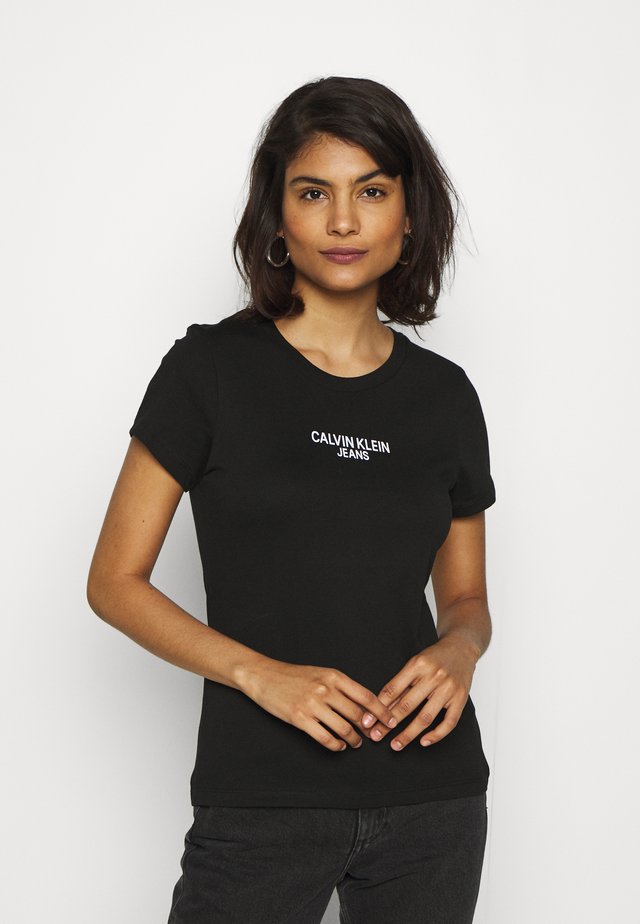 INSTITUTIONAL BACK LOGO TEE - T-shirt imprimé - black