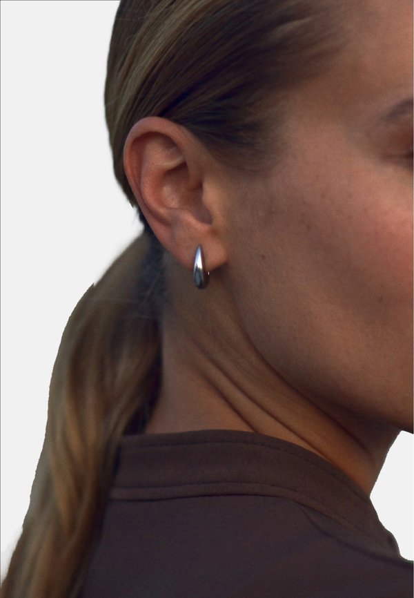 CREST HOOPS SMALL - Ohrringe - steel