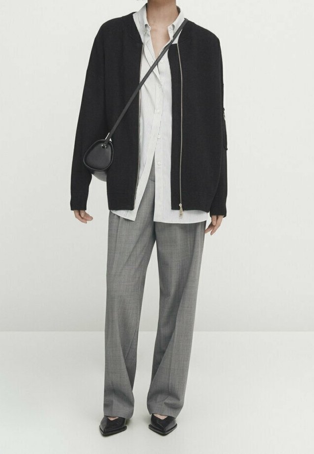 Massimo Dutti Neuletakki - dark grey