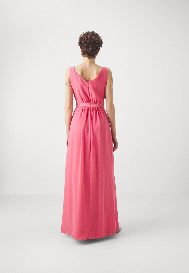 strapless open back dress Presenting Dusty Pink Color with Work Georgette Gown main image 0