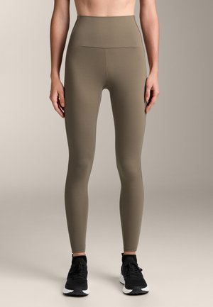 OYSHO COMFORTLUX HIGH-RISE RIB ANKLE-LENGTH - Trikoot - brown