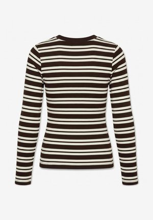 Vero Moda, TOP AWGLESHA POLO-SHIRT - T-shirt à manches longues - chocolate torte