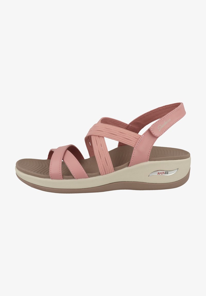 Sandalias Cuña Shoetopia R-3 Mujer | Color Oro Rosa, Talla 36 UK, Plataforma Años 90 Brillante