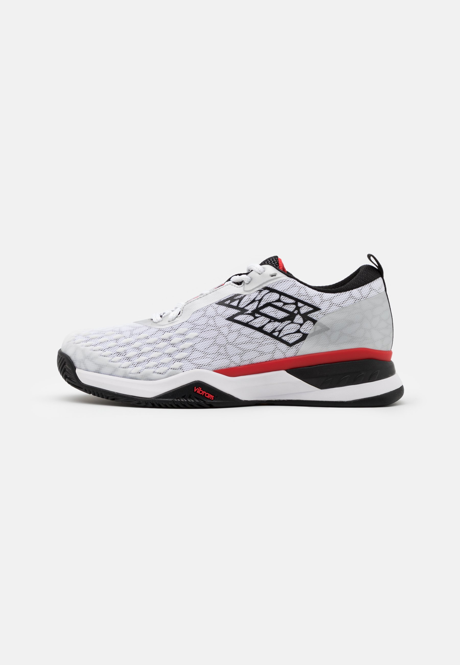 Lotto RAPTOR HYPERPULSE 100 CLY - Zapatillas de tenis para tierra batida -  all white/all black/flame red/blanco - Zalando.es