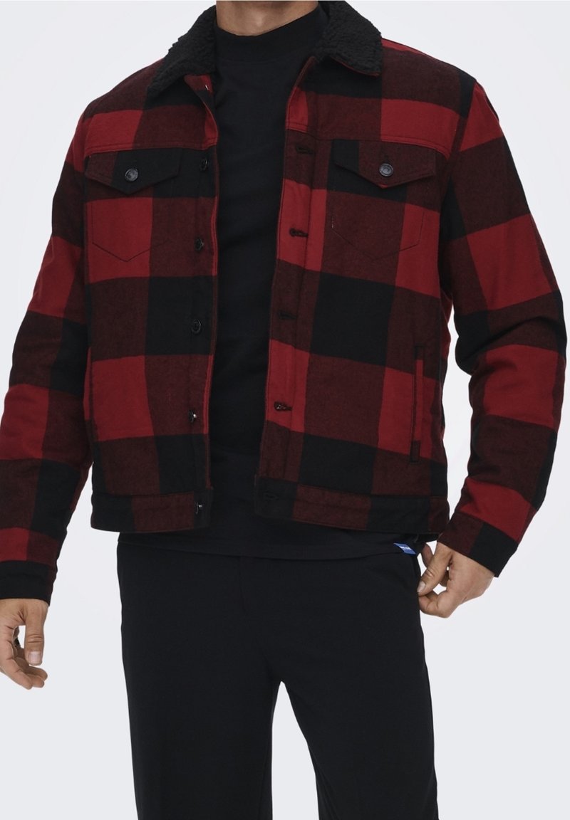Only & Sons Vinterjakker - dark red