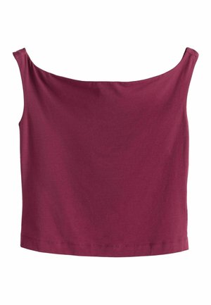 - OPEN NECK  - Bluză - burgundy red