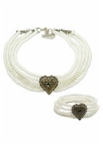 Alpenflüstern Dirndl-Schürzenstecker - Herz In Altsilber, 10cm