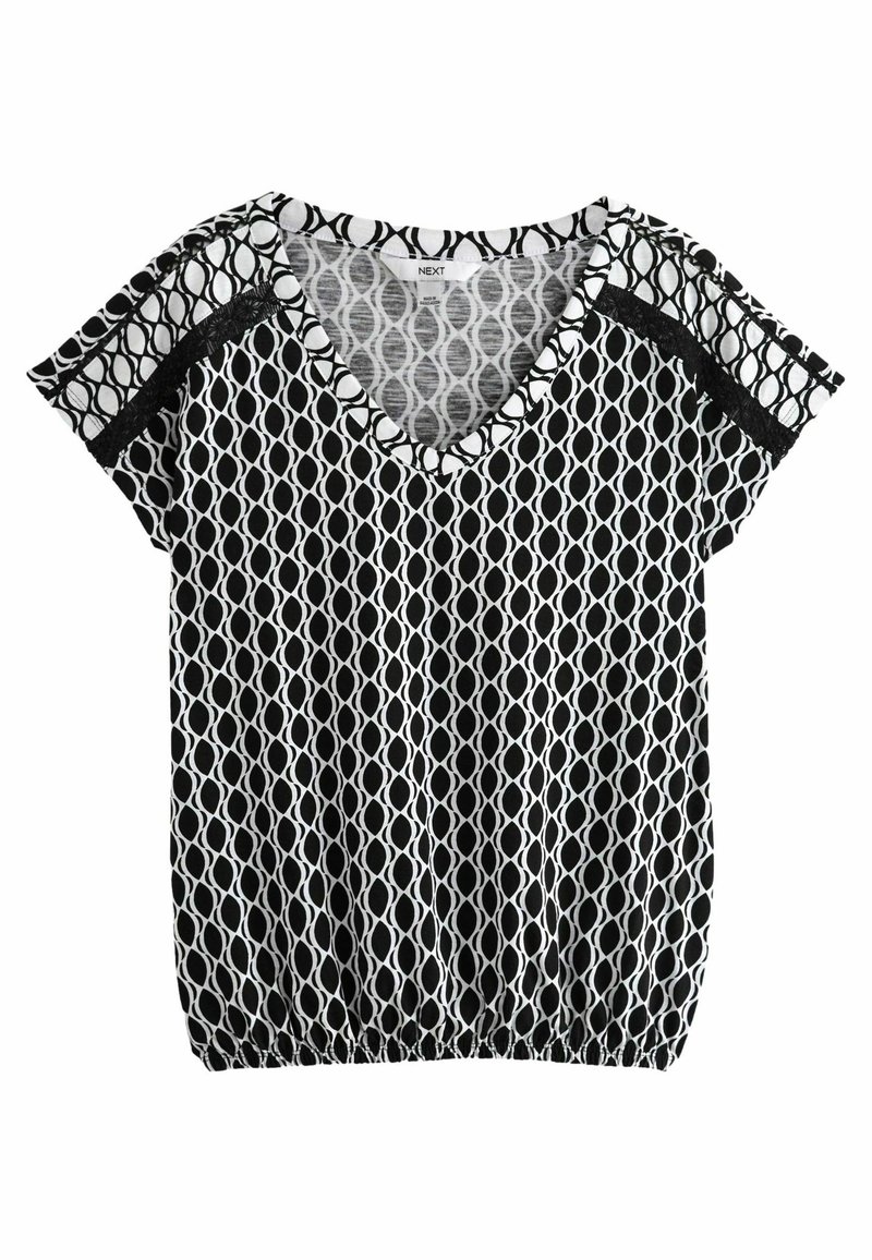 Next T-shirt print zwart
