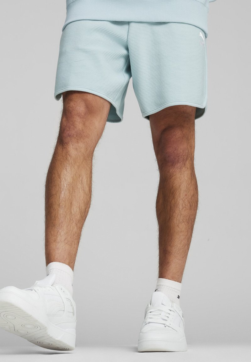 Puma CLASSICS MIT WAFFELSTRUKTUR - Treningo apatinė dalis - turquoise surf