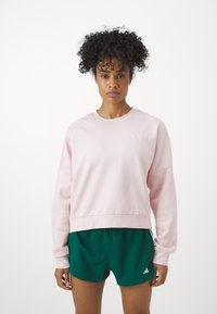 adidas Sportswear ESSENTIALS SMALL LOGO FEEL COZY  - Sportinis megztinis - sandy pink/white