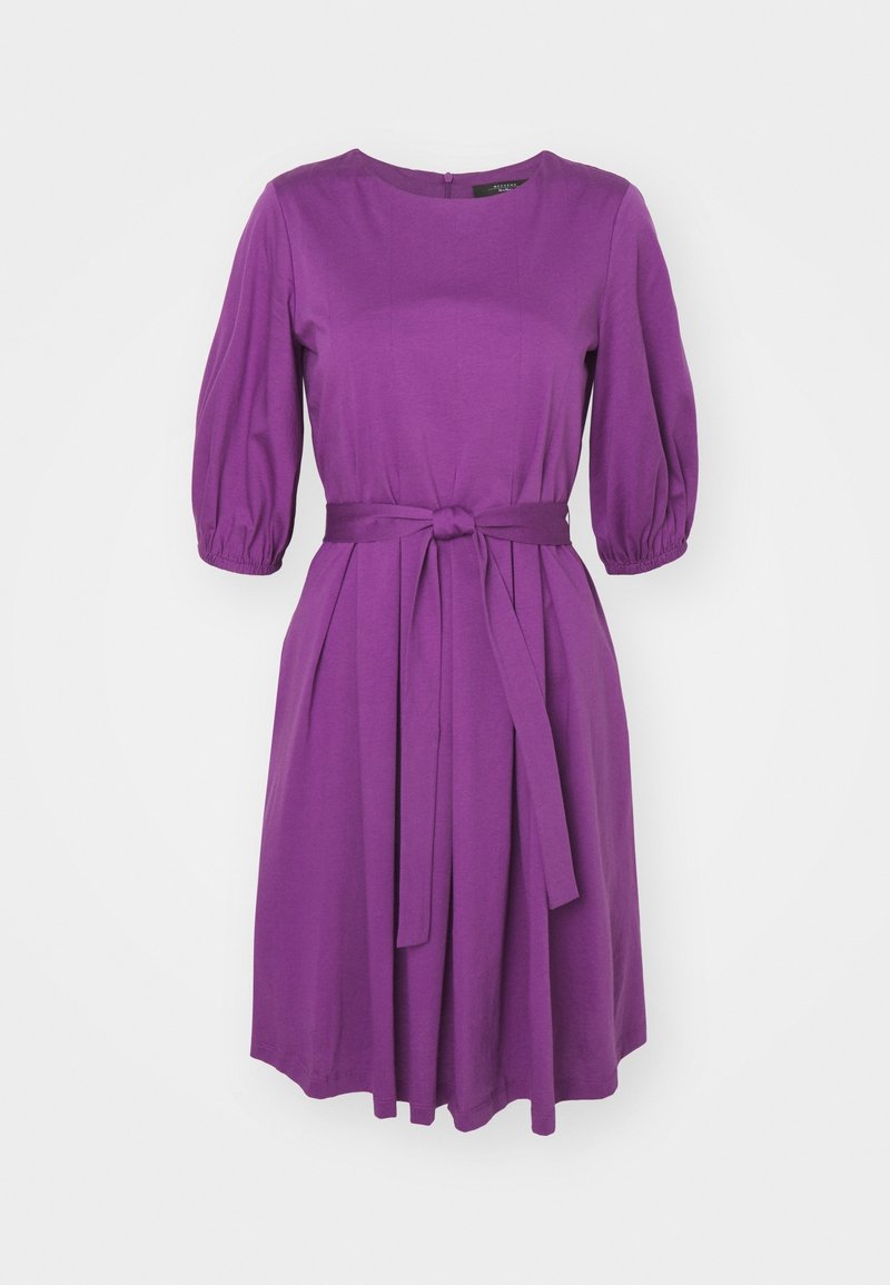 strapless open back dress Calvin Klein Deep Purple Bell 3/4 Sleeve Sheath Dress main image 1