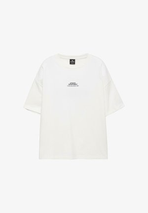 PULL&BEAR, RELAXED-FIT “BROOKLYN” GRAPHIC - T-SHIRT - T-shirts print - white