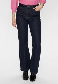 NULONDON - Trapezaste traperice - dark blue denim