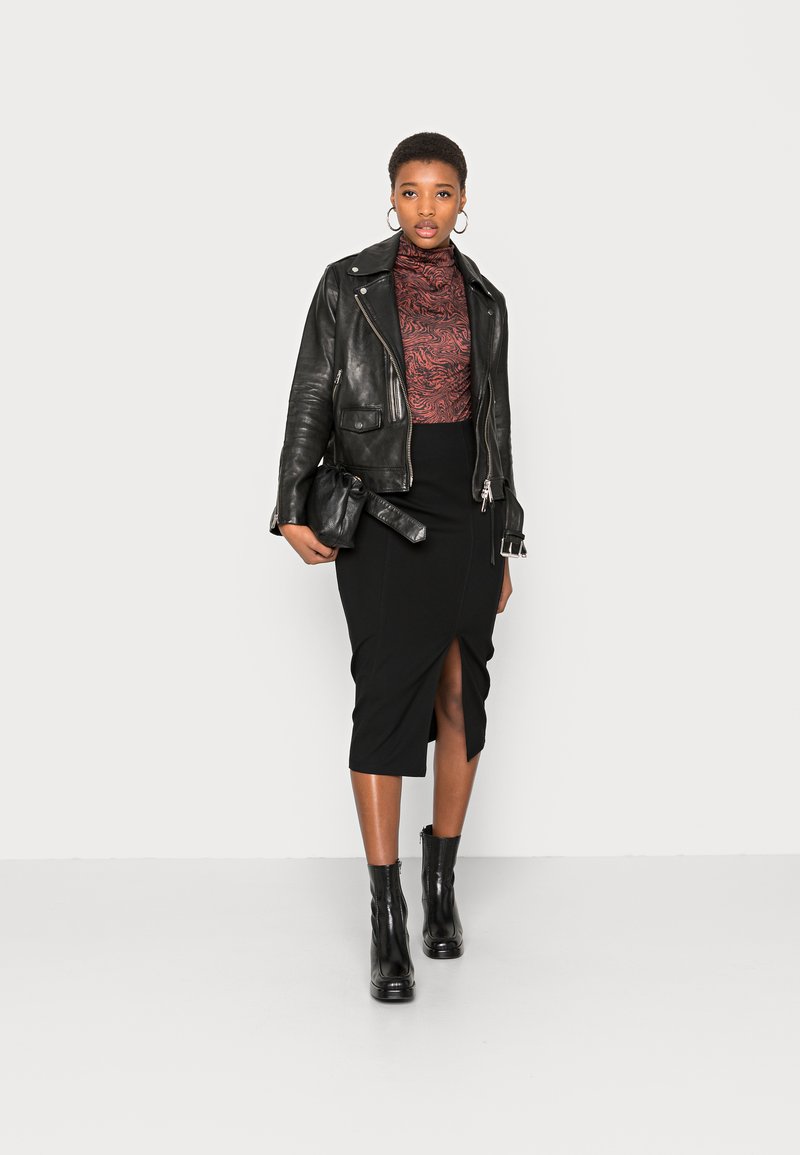 Damen Leichte Jacken | AllSaints DREN BIKER Lederjacke black/schwarz - KM64473 Damen Leichte Jacken | AllSaints DREN BIKER Lederjacke black/schwarz - KM64473