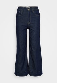 ONLLINEA DIA - Wide leg - dark blue denim
