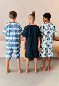 Next 3 PACK - REGULAR FIT - Pyžamo - navy white tie dye surf