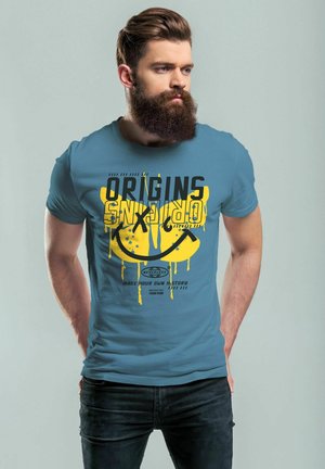 SCHMETTERLING MAKE YOUR OWN HI - Print T-shirt - stone/blue
