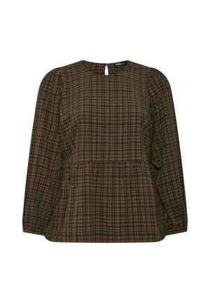Yours Clothing, PLUS SIZE LONG SLEEVE TOPS - Bluse - brown