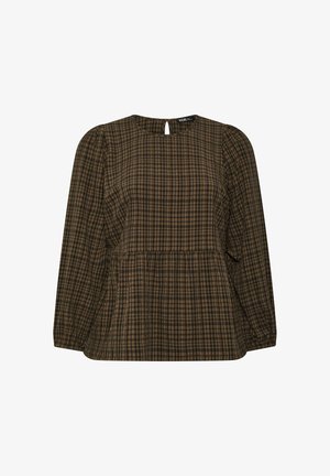 Yours Clothing, PLUS SIZE LONG SLEEVE TOPS - Blouse - brown