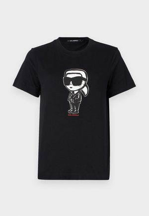 KARL LAGERFELD IKON SKETCH - Camiseta estampada - black