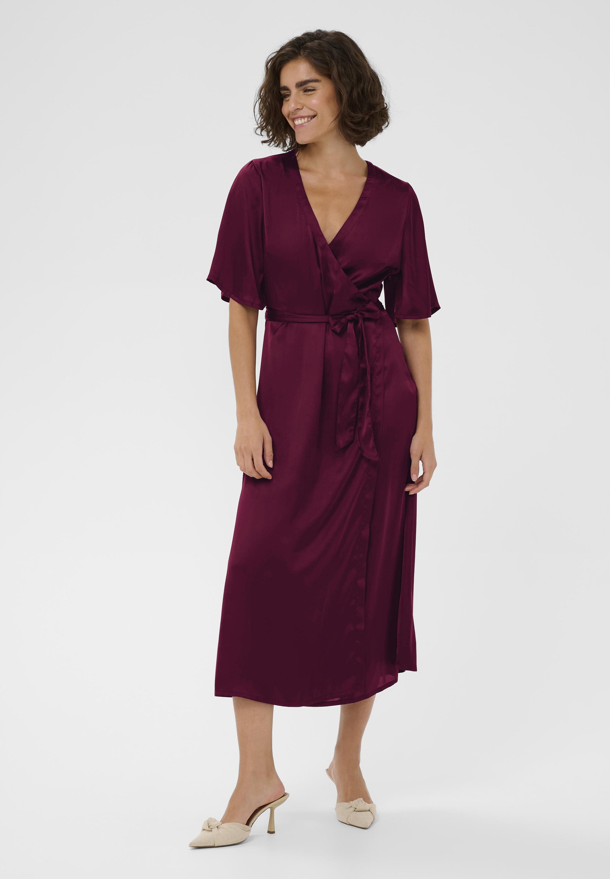 Kaffe KAamara Wrap Dress - Cocktail dress / Party dress - burgundy/bordeaux - Zalando.ie Kaffe KAamara Wrap Dress - Cocktail dress / Party dress - burgundy/bordeaux - Zalando.ie