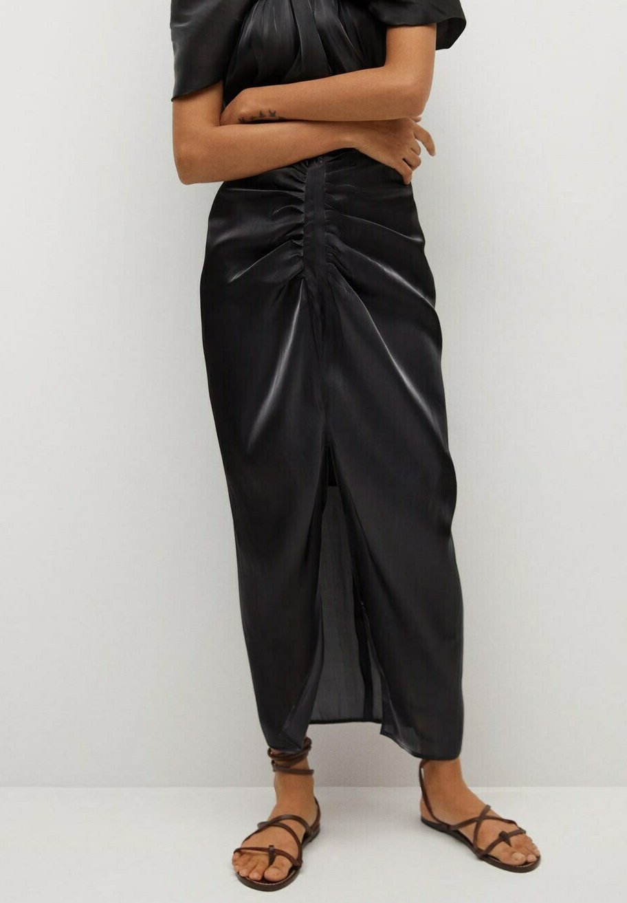 Mango Gonna lunga - svart/nero - Zalando