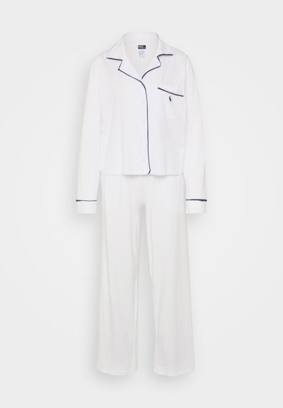 Polo Ralph Lauren LONG SLEEVE PJ - Σετ πιτζάμας - white cloud