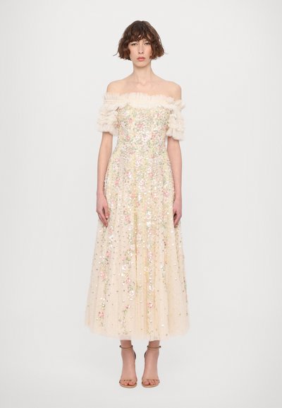 Needle & Thread CONFETTI RUFFLE OFF SHOULDER ANKLE GOWN - Occasion wear - cream