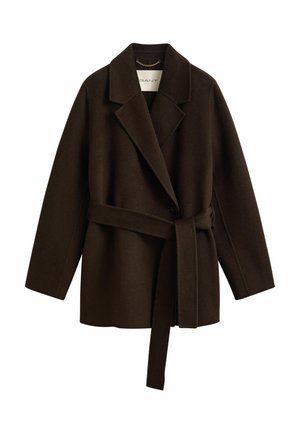 GANT, GANT HANDSTITCHED BELTED JACKET - Cappotto corto - deep brown