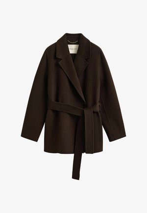 GANT, GANT HANDSTITCHED BELTED JACKET - Cappotto corto - deep brown