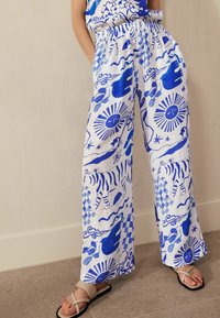 Next WIDE LEG TALL - Kelnės - blue white