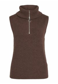 VILA Svetr - dark brown