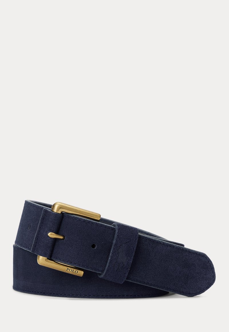 Polo Ralph Lauren SIGNATURE PONY SUEDE BELT - Riem - navy/donkerblauw ...