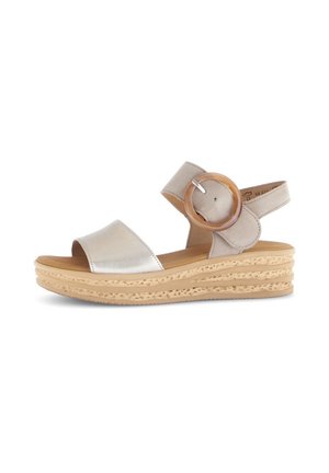 Plateausandalette - beige