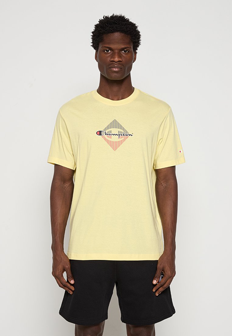 Champion T-shirt print lichtgeel