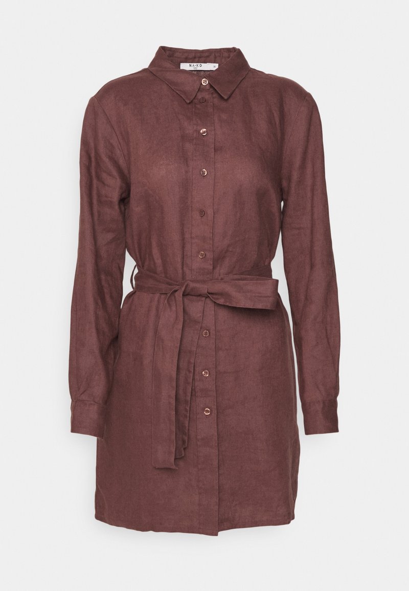 NA-KD Blousejurk bruin NA-KD Blousejurk bruin