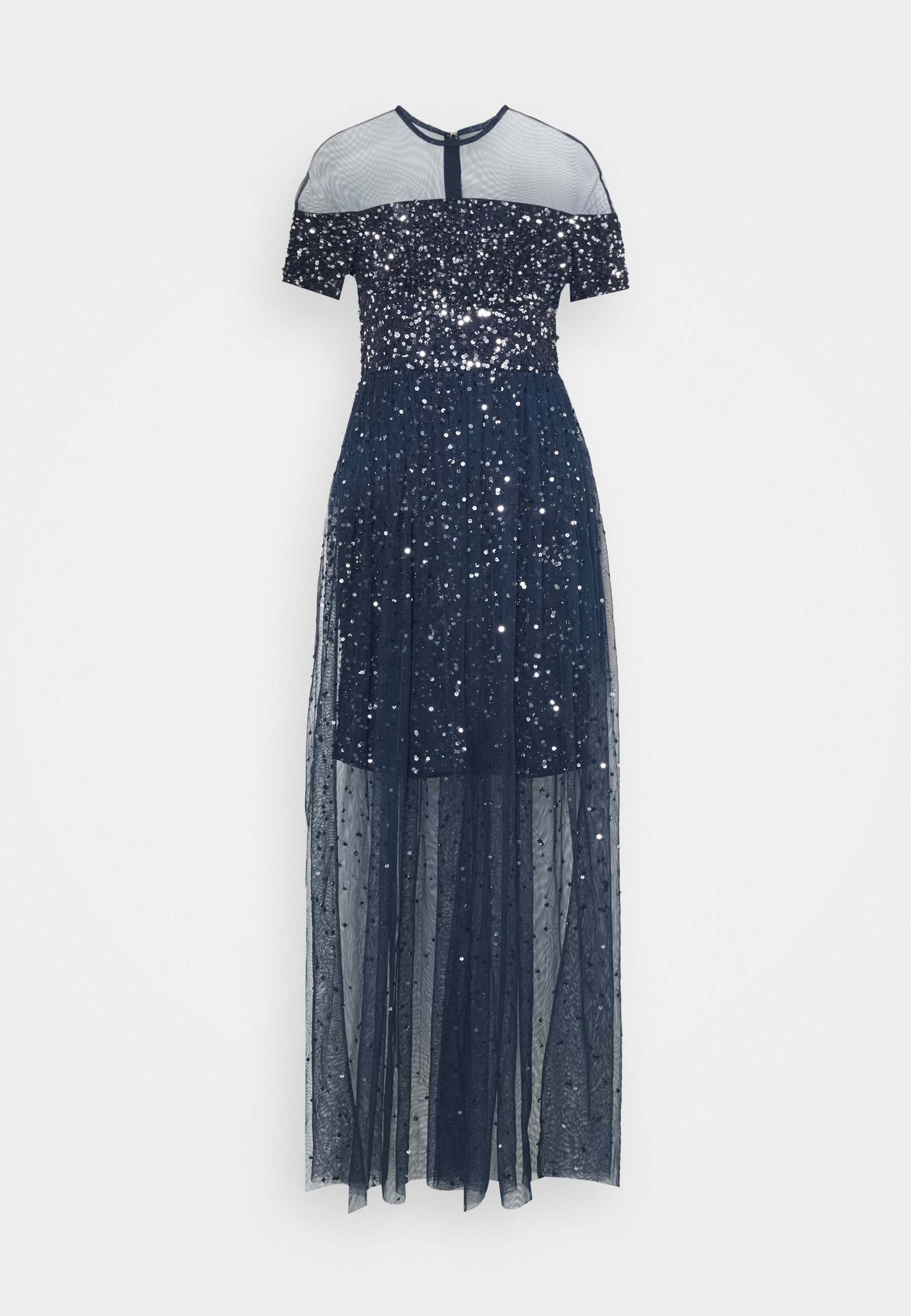 embellished maxi dress navy