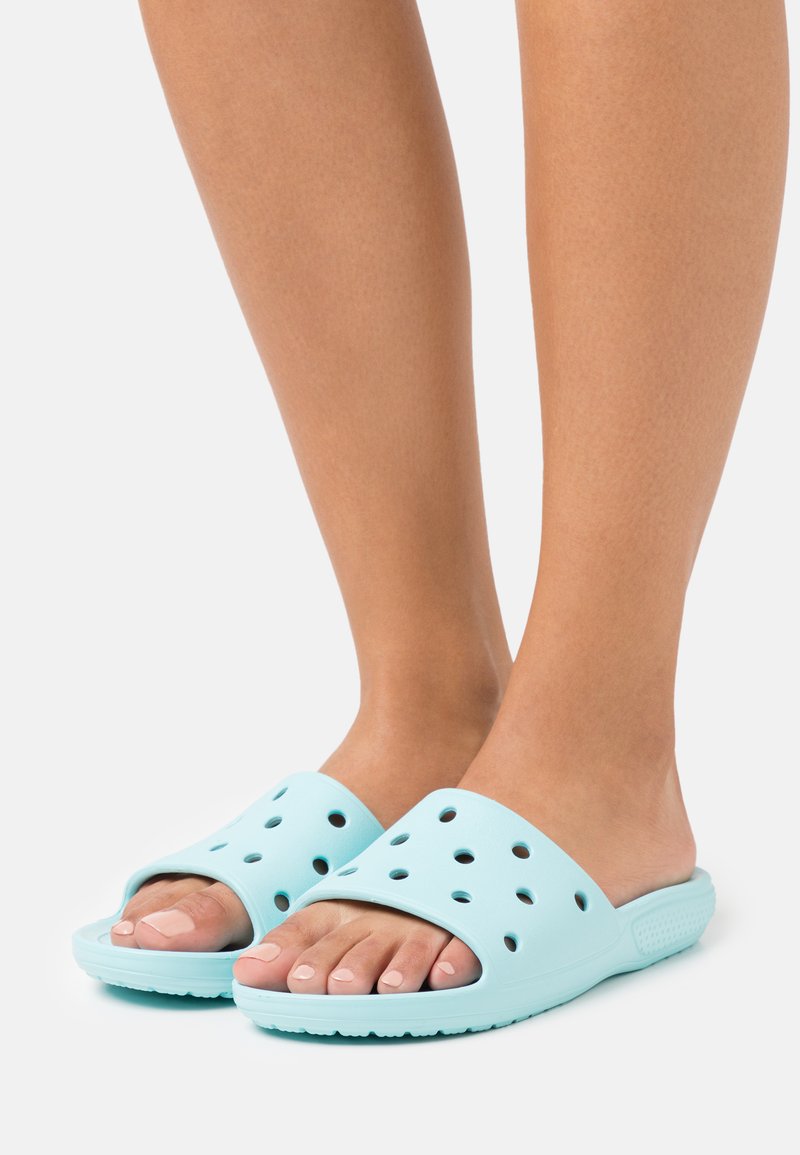 Damen Zehentrenner | Crocs CLASSIC SLIDE Badesandale ice blue/türkis - IG72964 Damen Zehentrenner | Crocs CLASSIC SLIDE Badesandale ice blue/türkis - IG72964