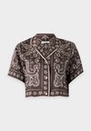 CHEMISE - Риза с копчета - taupe/blanc